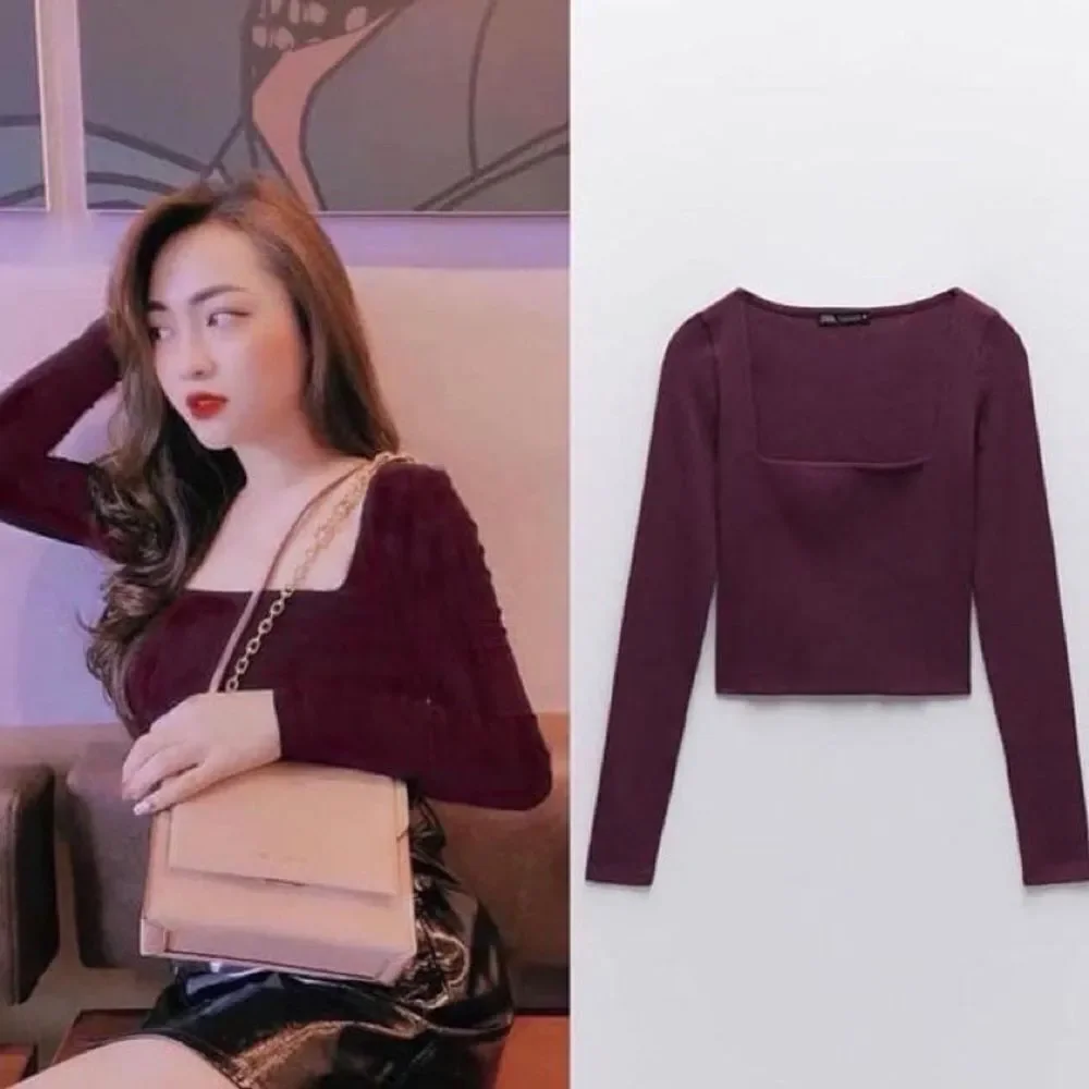 ZARA SQUARE NECK SHIRT
